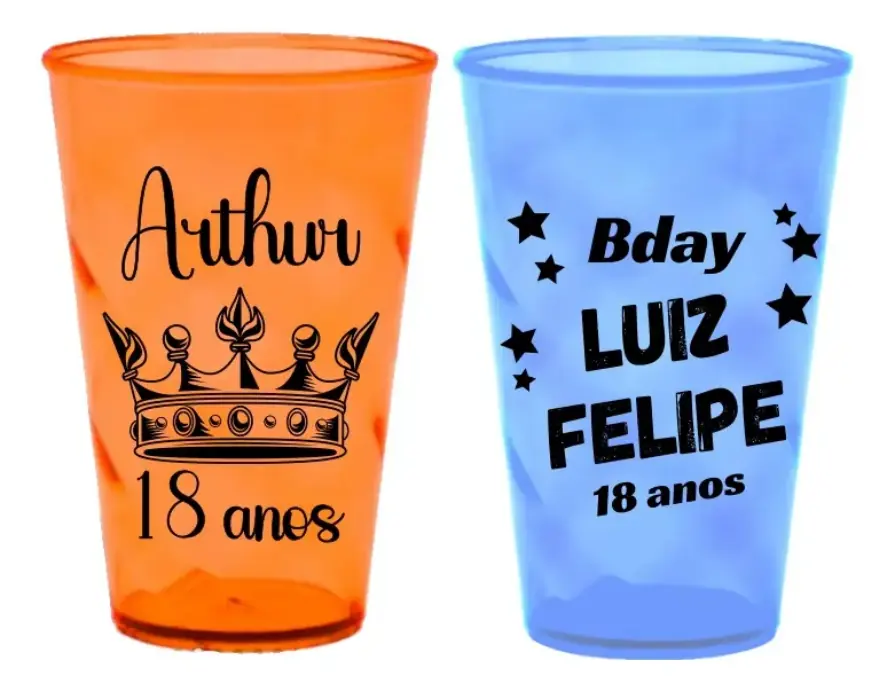 Copos personalizados para aniversário