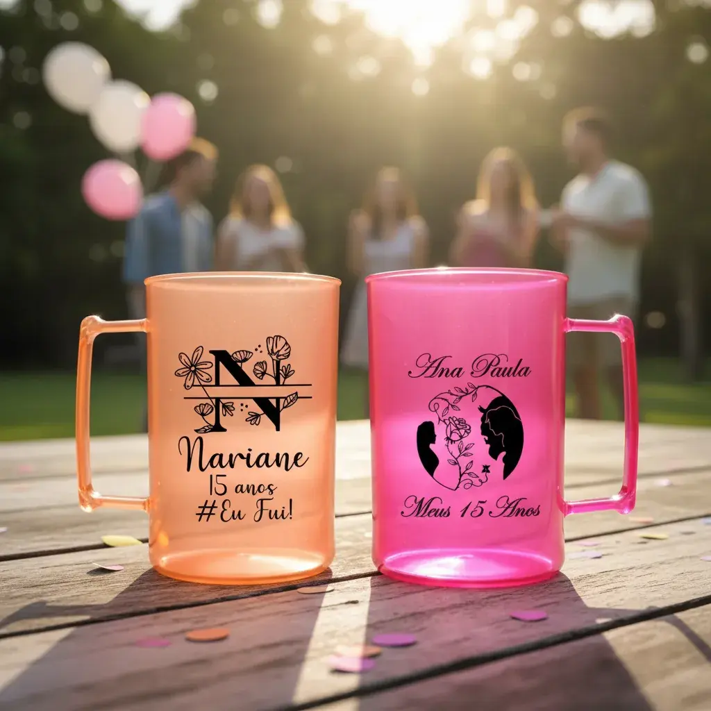 Canecas personalizadas de 15 anos