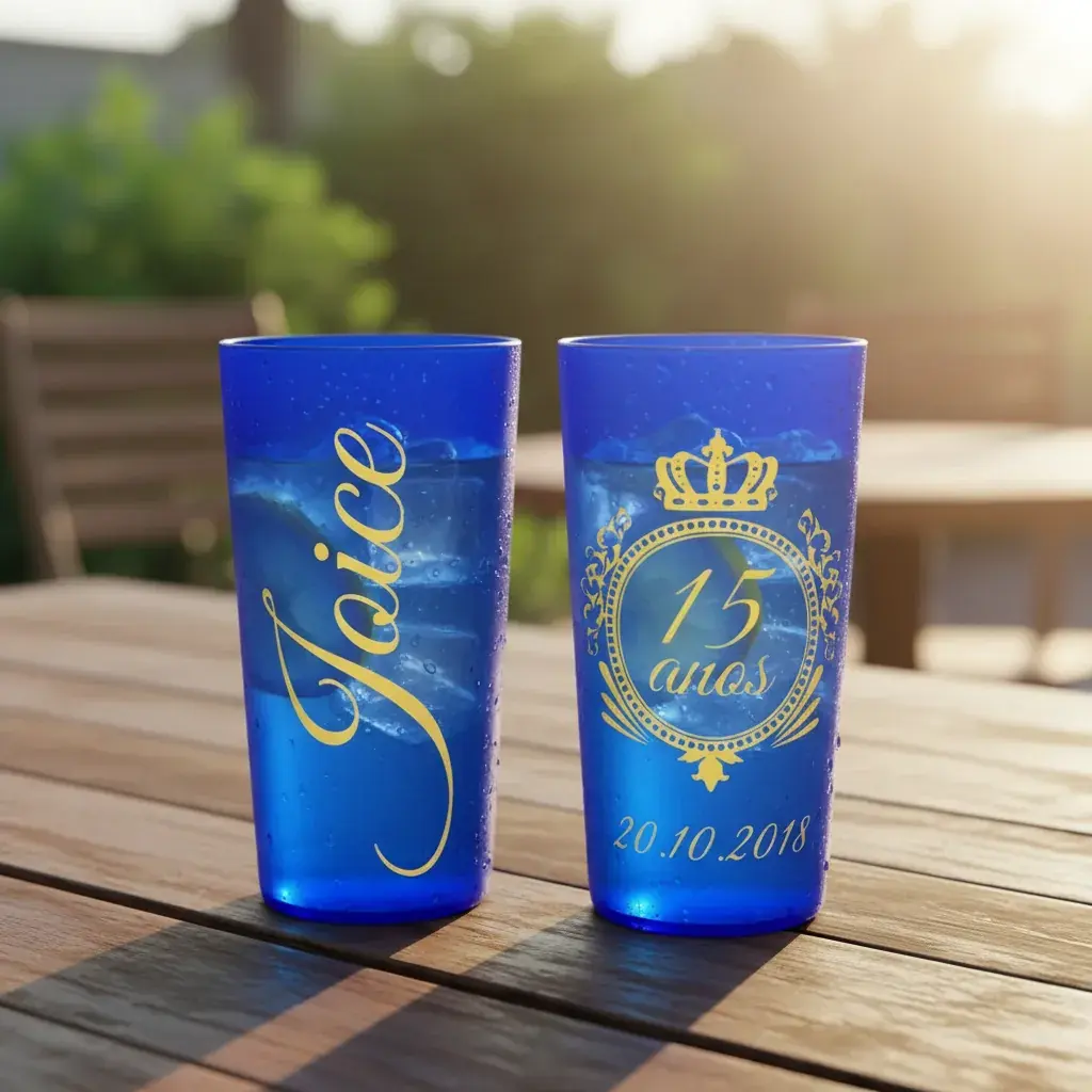 Copos personalizados para 15 anos