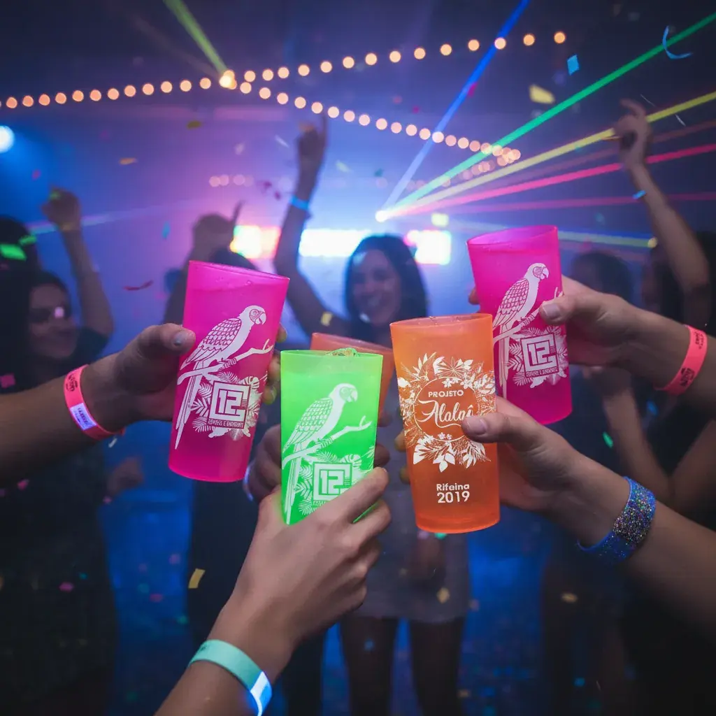 Copos personalizados G12 Copos e Brindes em uma festa